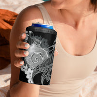 Piko Hawaiian 4 in 1 Can Cooler Tumbler Monochrome Galaxy Spiral Plumeria Tribal Patterns DT05 - Polynesian Pride