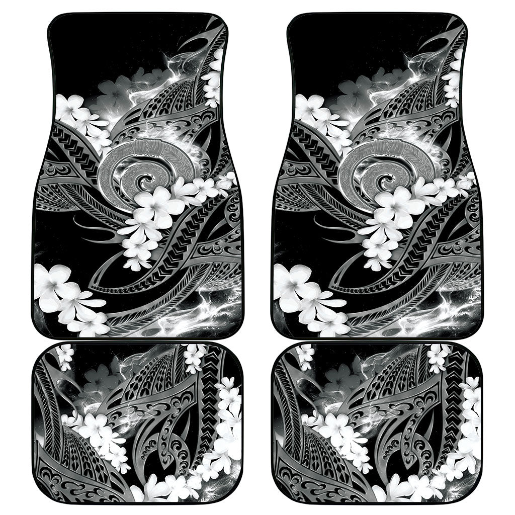 Piko Hawaiian Car Mats Monochrome Galaxy Spiral Plumeria Tribal Patterns DT05 - Polynesian Pride
