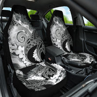 Piko Hawaiian Car Seat Cover Monochrome Galaxy Spiral Plumeria Tribal Patterns DT05 One Size Black - Polynesian Pride