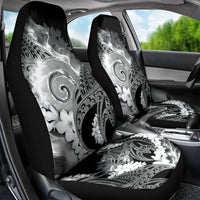 Piko Hawaiian Car Seat Cover Monochrome Galaxy Spiral Plumeria Tribal Patterns DT05 - Polynesian Pride