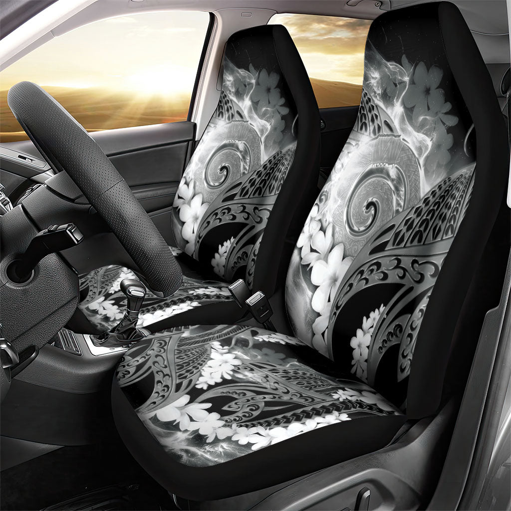 Piko Hawaiian Car Seat Cover Monochrome Galaxy Spiral Plumeria Tribal Patterns DT05 - Polynesian Pride