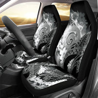 Piko Hawaiian Car Seat Cover Monochrome Galaxy Spiral Plumeria Tribal Patterns DT05 - Polynesian Pride