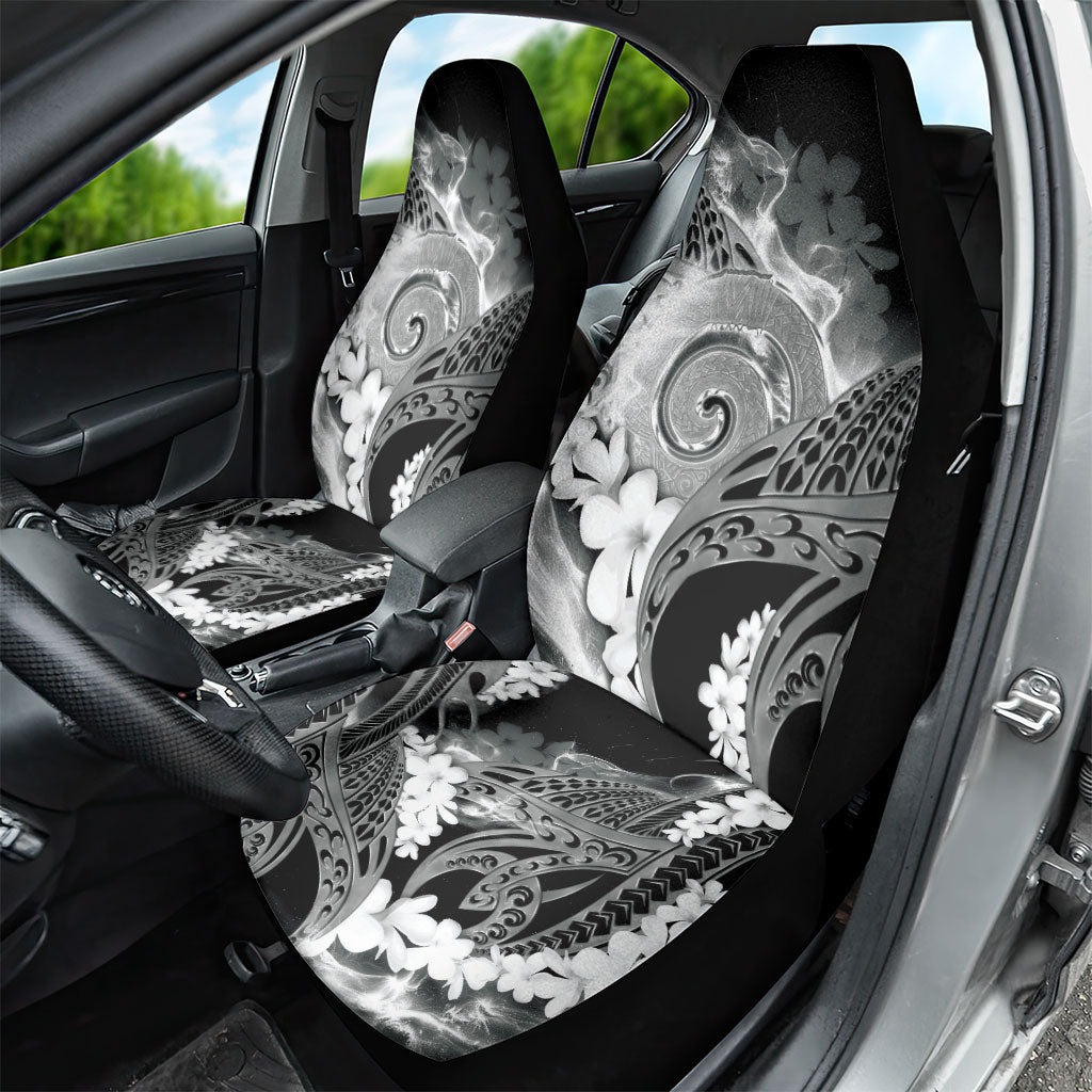 Piko Hawaiian Car Seat Cover Monochrome Galaxy Spiral Plumeria Tribal Patterns DT05 - Polynesian Pride