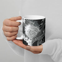 Piko Hawaiian Ceramic Mug Monochrome Galaxy Spiral Plumeria Tribal Patterns DT05 - Polynesian Pride