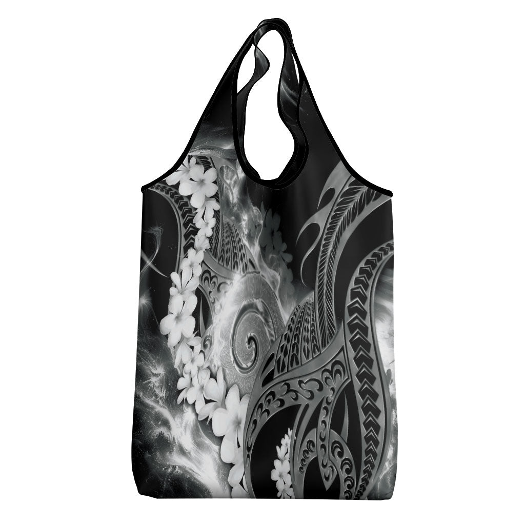 Piko Hawaiian Grocery Bag Monochrome Galaxy Spiral Plumeria Tribal Patterns DT05 - Polynesian Pride