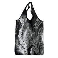 Piko Hawaiian Grocery Bag Monochrome Galaxy Spiral Plumeria Tribal Patterns DT05 - Polynesian Pride