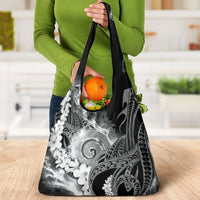 Piko Hawaiian Grocery Bag Monochrome Galaxy Spiral Plumeria Tribal Patterns DT05 - Polynesian Pride