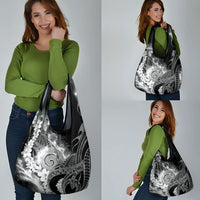 Piko Hawaiian Grocery Bag Monochrome Galaxy Spiral Plumeria Tribal Patterns DT05 - Polynesian Pride