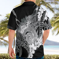 Piko Hawaiian Hawaiian Shirt Monochrome Galaxy Spiral Plumeria Tribal Patterns DT05 - Polynesian Pride