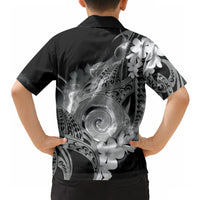 Piko Hawaiian Hawaiian Shirt Monochrome Galaxy Spiral Plumeria Tribal Patterns DT05 - Polynesian Pride