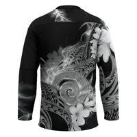 Piko Hawaiian Hockey Jersey Monochrome Galaxy Spiral Plumeria Tribal Patterns DT05 - Polynesian Pride