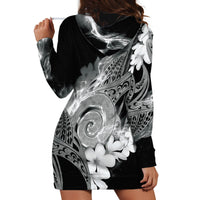 Piko Hawaiian Hoodie Dress Monochrome Galaxy Spiral Plumeria Tribal Patterns DT05 - Polynesian Pride