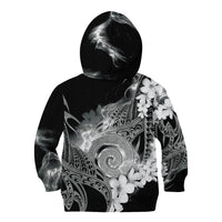 Piko Hawaiian Kid Hoodie Monochrome Galaxy Spiral Plumeria Tribal Patterns DT05 - Polynesian Pride