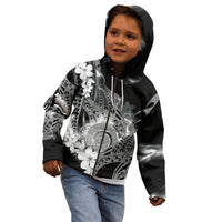 Piko Hawaiian Kid Hoodie Monochrome Galaxy Spiral Plumeria Tribal Patterns DT05 - Polynesian Pride