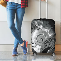 Piko Hawaiian Luggage Cover Monochrome Galaxy Spiral Plumeria Tribal Patterns DT05 - Polynesian Pride