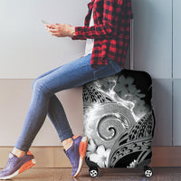 Piko Hawaiian Luggage Cover Monochrome Galaxy Spiral Plumeria Tribal Patterns DT05 - Polynesian Pride