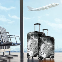 Piko Hawaiian Luggage Cover Monochrome Galaxy Spiral Plumeria Tribal Patterns DT05 - Polynesian Pride
