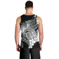 Piko Hawaiian Men Tank Top Monochrome Galaxy Spiral Plumeria Tribal Patterns DT05 - Polynesian Pride