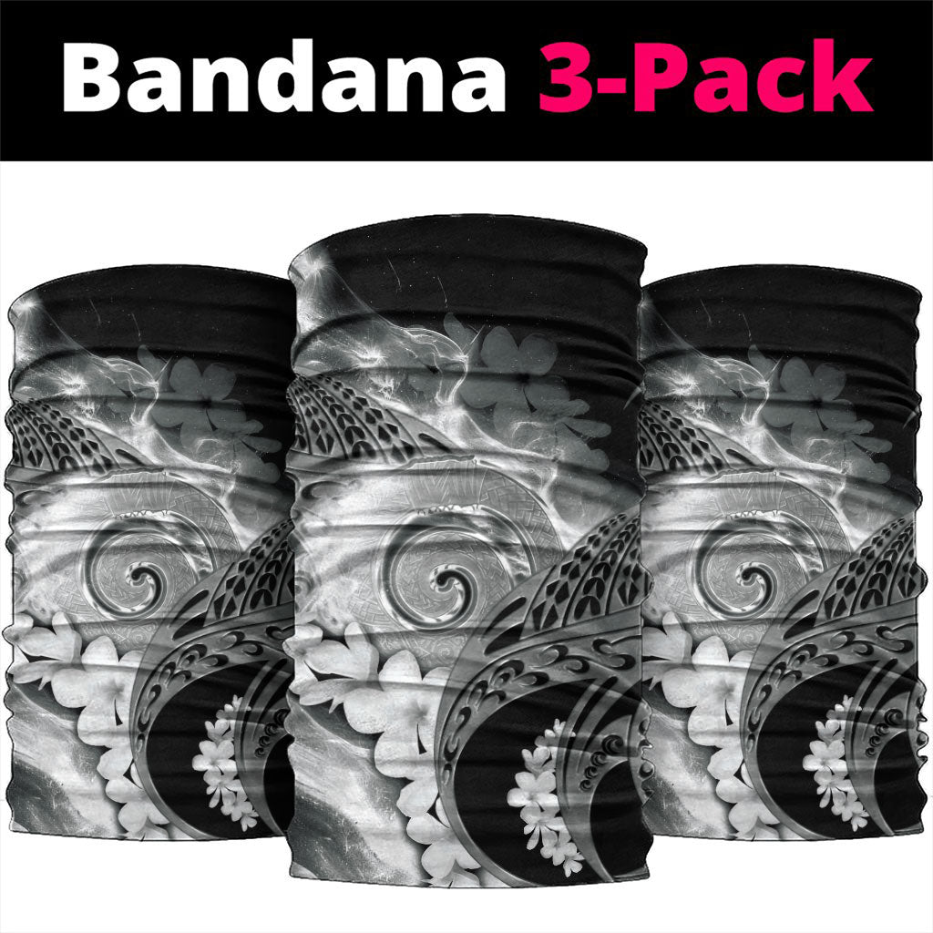 Piko Hawaiian Neck Gaiter Monochrome Galaxy Spiral Plumeria Tribal Patterns DT05 package One Size: 25*50cm Black - Polynesian Pride