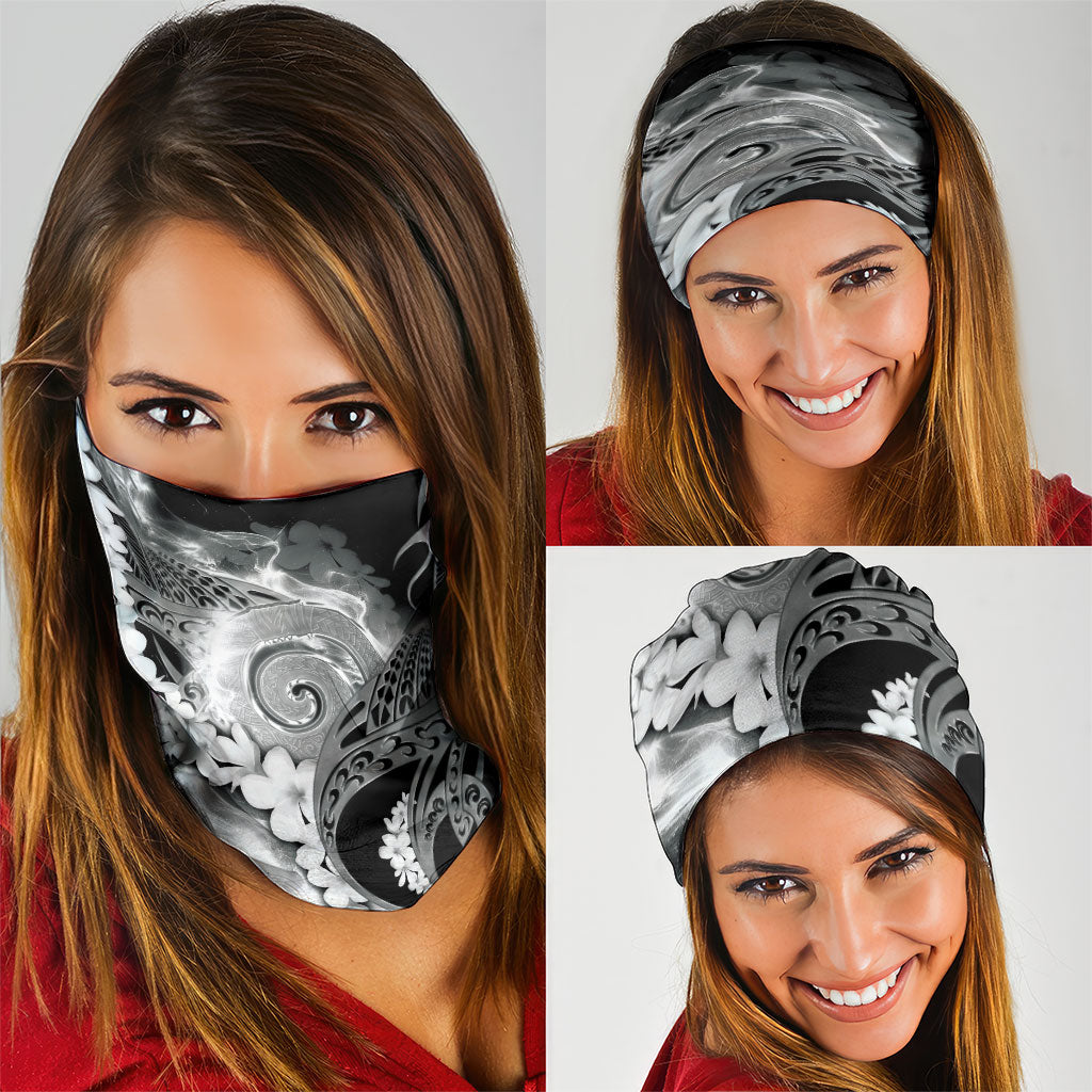 Piko Hawaiian Neck Gaiter Monochrome Galaxy Spiral Plumeria Tribal Patterns DT05 - Polynesian Pride