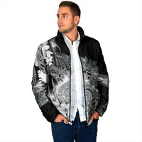 Piko Hawaiian Padded Jacket Monochrome Galaxy Spiral Plumeria Tribal Patterns DT05 - Polynesian Pride