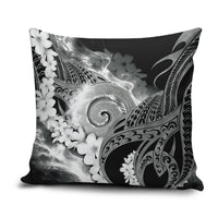 Piko Hawaiian Pillow Cover Monochrome Galaxy Spiral Plumeria Tribal Patterns DT05 Black - Polynesian Pride