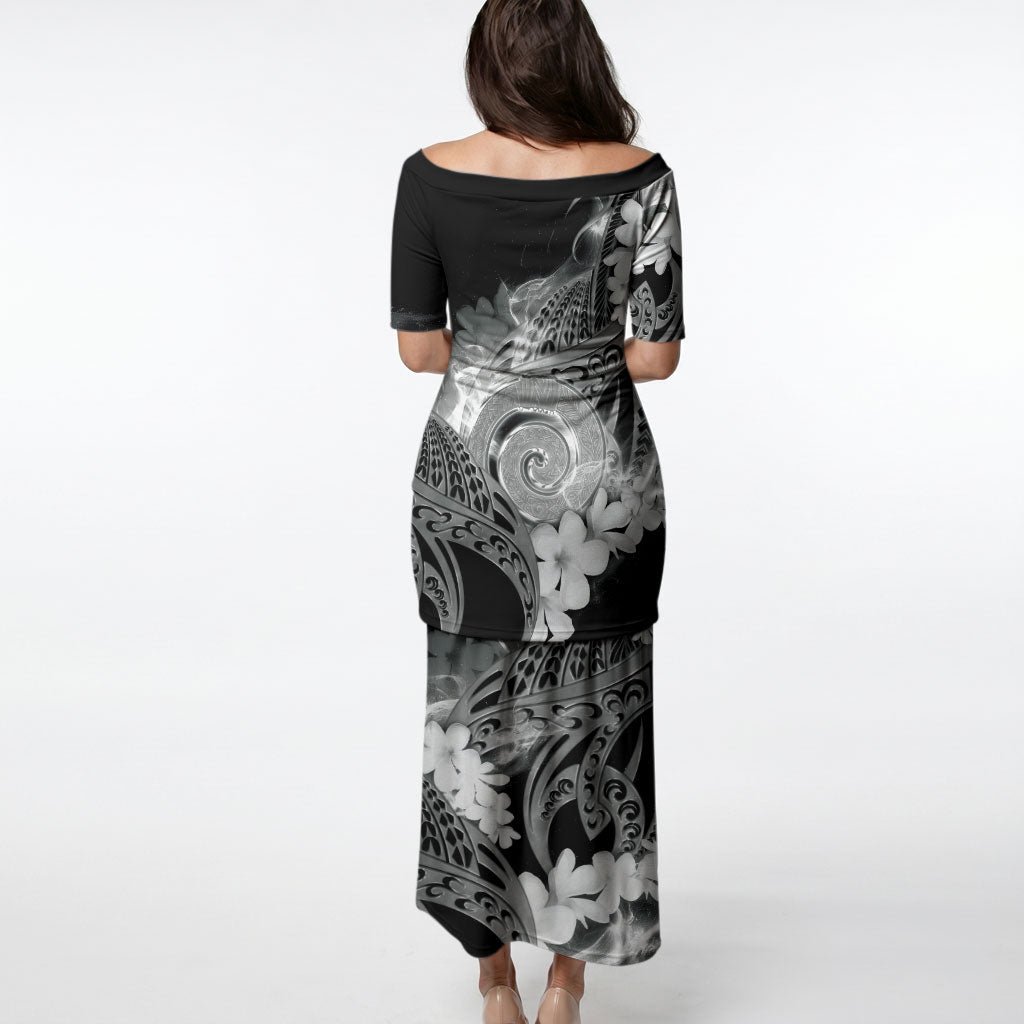 Piko Hawaiian Puletasi Monochrome Galaxy Spiral Plumeria Tribal Patterns DT05 - Polynesian Pride