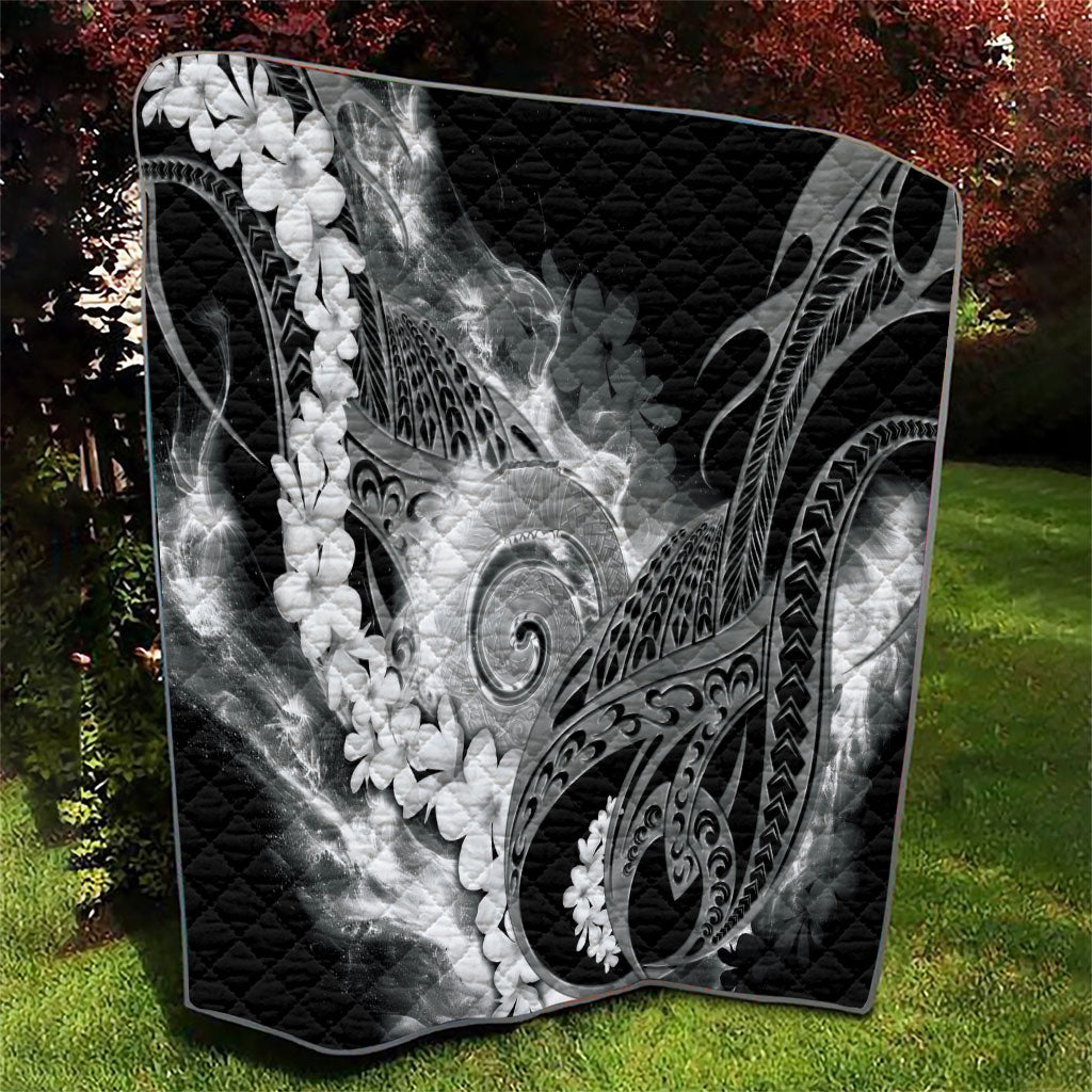Piko Hawaiian Quilt Monochrome Galaxy Spiral Plumeria Tribal Patterns DT05 - Polynesian Pride