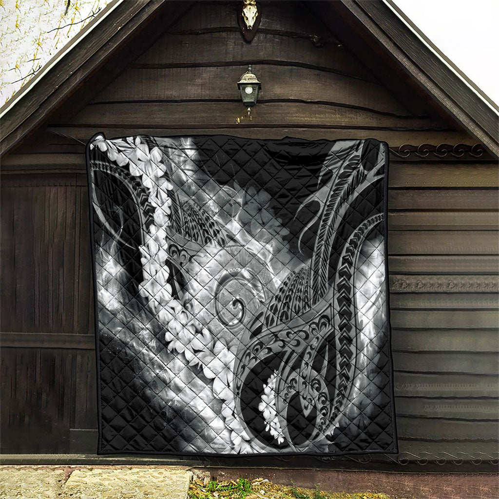 Piko Hawaiian Quilt Monochrome Galaxy Spiral Plumeria Tribal Patterns DT05 - Polynesian Pride