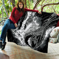 Piko Hawaiian Quilt Monochrome Galaxy Spiral Plumeria Tribal Patterns DT05 - Polynesian Pride