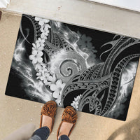 Piko Hawaiian Rubber Doormat Monochrome Galaxy Spiral Plumeria Tribal Patterns DT05 - Polynesian Pride