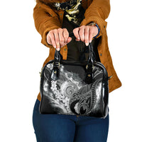 Piko Hawaiian Shoulder Handbag Monochrome Galaxy Spiral Plumeria Tribal Patterns DT05 One Size Black - Polynesian Pride