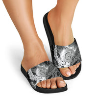 Piko Hawaiian Slide Sandals Monochrome Galaxy Spiral Plumeria Tribal Patterns DT05 - Polynesian Pride