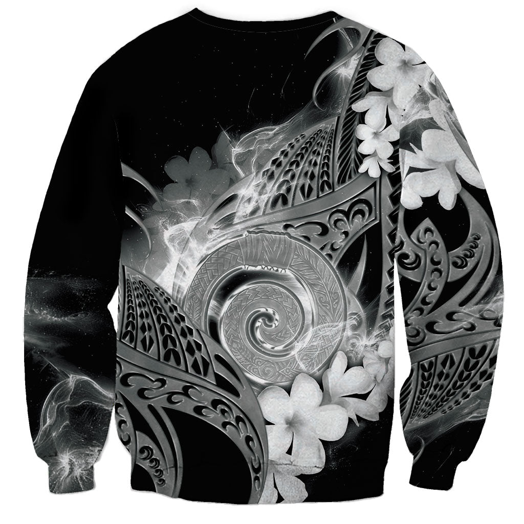 Piko Hawaiian Sweatshirt Monochrome Galaxy Spiral Plumeria Tribal Patterns DT05 - Polynesian Pride