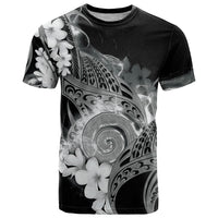 Piko Hawaiian T Shirt Monochrome Galaxy Spiral Plumeria Tribal Patterns DT05 Black - Polynesian Pride