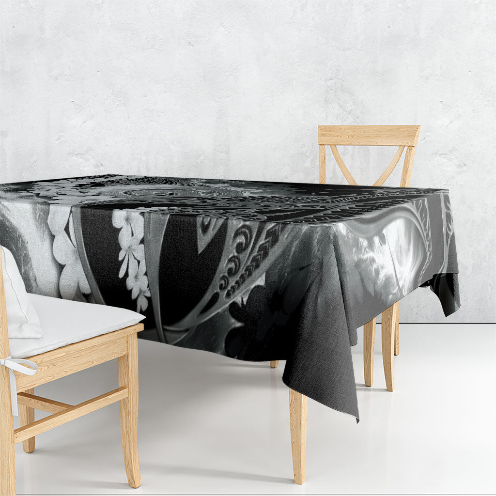 Piko Hawaiian Tablecloth Monochrome Galaxy Spiral Plumeria Tribal Patterns DT05 - Polynesian Pride