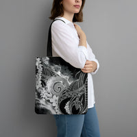 Piko Hawaiian Tote Bag Monochrome Galaxy Spiral Plumeria Tribal Patterns DT05 - Polynesian Pride