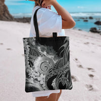 Piko Hawaiian Tote Bag Monochrome Galaxy Spiral Plumeria Tribal Patterns DT05 - Polynesian Pride