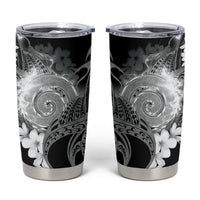 Piko Hawaiian Tumbler Cup Monochrome Galaxy Spiral Plumeria Tribal Patterns DT05 Black - Polynesian Pride