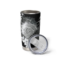 Piko Hawaiian Tumbler Cup Monochrome Galaxy Spiral Plumeria Tribal Patterns DT05 - Polynesian Pride