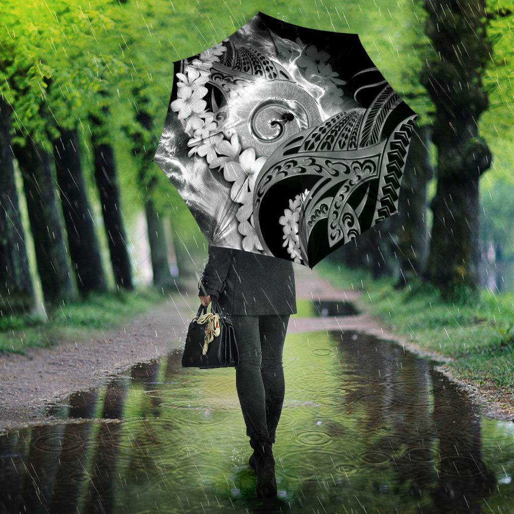 Piko Hawaiian Umbrella Monochrome Galaxy Spiral Plumeria Tribal Patterns DT05 - Polynesian Pride