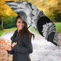 Piko Hawaiian Umbrella Monochrome Galaxy Spiral Plumeria Tribal Patterns DT05 - Polynesian Pride