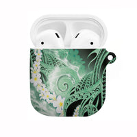 Piko Hawaiian AirPods Case Green Galaxy Spiral Plumeria Tribal Patterns DT05 Green - Polynesian Pride