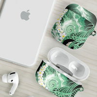 Piko Hawaiian AirPods Case Green Galaxy Spiral Plumeria Tribal Patterns DT05 - Polynesian Pride