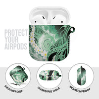 Piko Hawaiian AirPods Case Green Galaxy Spiral Plumeria Tribal Patterns DT05 - Polynesian Pride