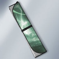 Piko Hawaiian Auto Sun Shade Green Galaxy Spiral Plumeria Tribal Patterns DT05 - Polynesian Pride