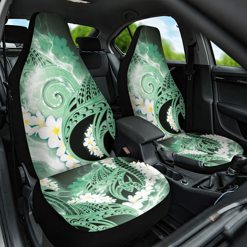 Piko Hawaiian Car Seat Cover Green Galaxy Spiral Plumeria Tribal Patterns DT05 One Size Green - Polynesian Pride