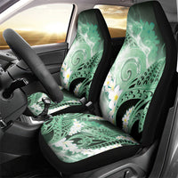 Piko Hawaiian Car Seat Cover Green Galaxy Spiral Plumeria Tribal Patterns DT05 - Polynesian Pride