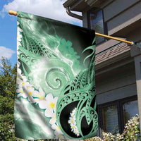 Piko Hawaiian Garden Flag Green Galaxy Spiral Plumeria Tribal Patterns DT05 - Polynesian Pride