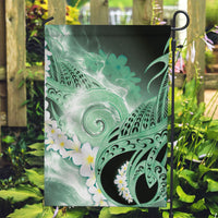 Piko Hawaiian Garden Flag Green Galaxy Spiral Plumeria Tribal Patterns DT05 Garden Flag Green - Polynesian Pride